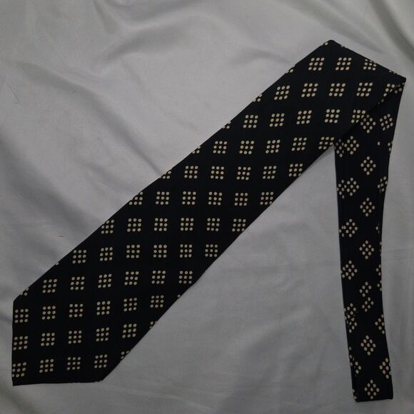 Polo Ralph Lauren Black Geometric Shape Silk Tie 4"x57" Made in USA - Picture 2 of 8